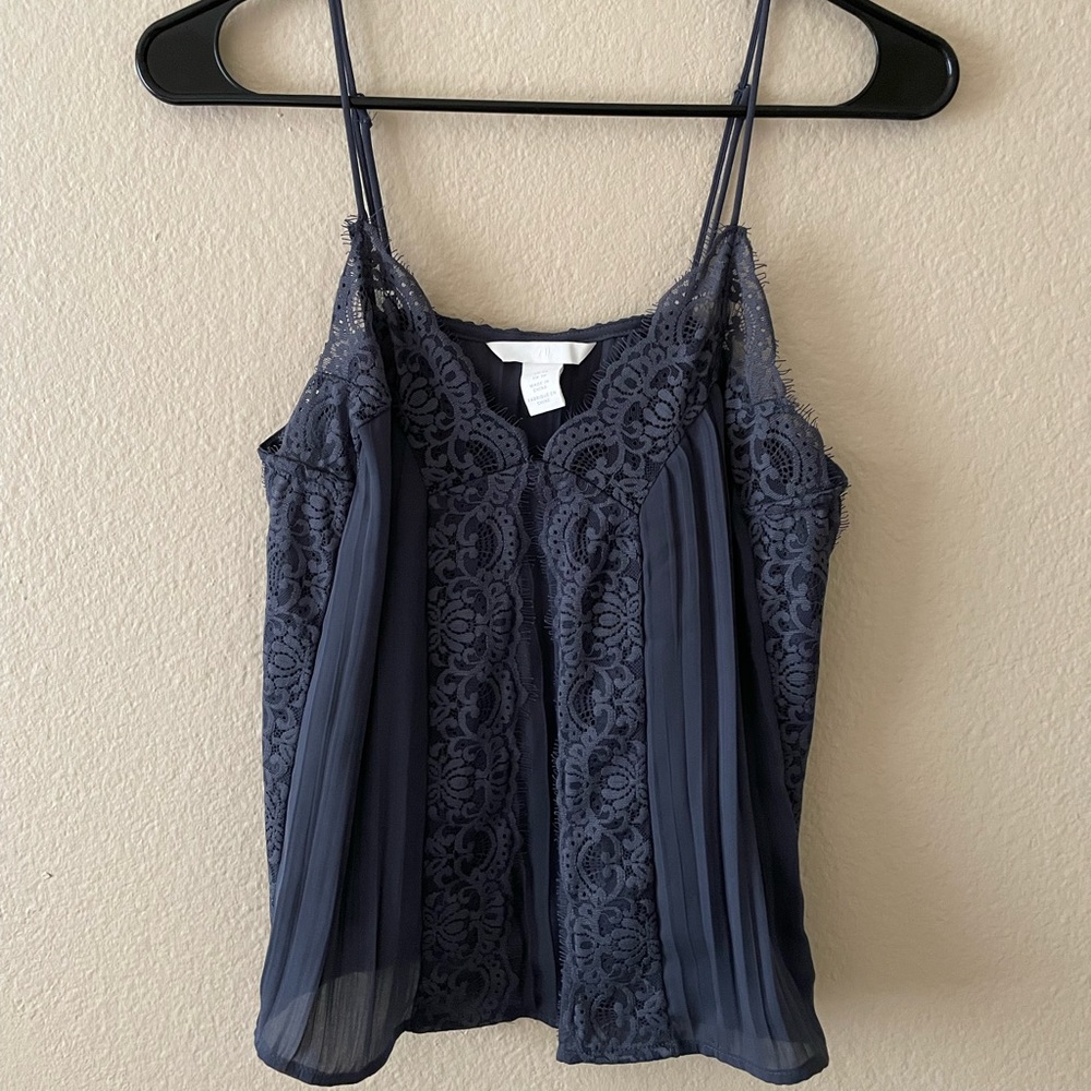 H&M semi sheer flowy tank